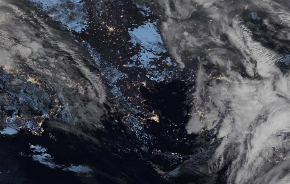 Τελευταία δορυφορική εικόνα νεφοκάλυψης