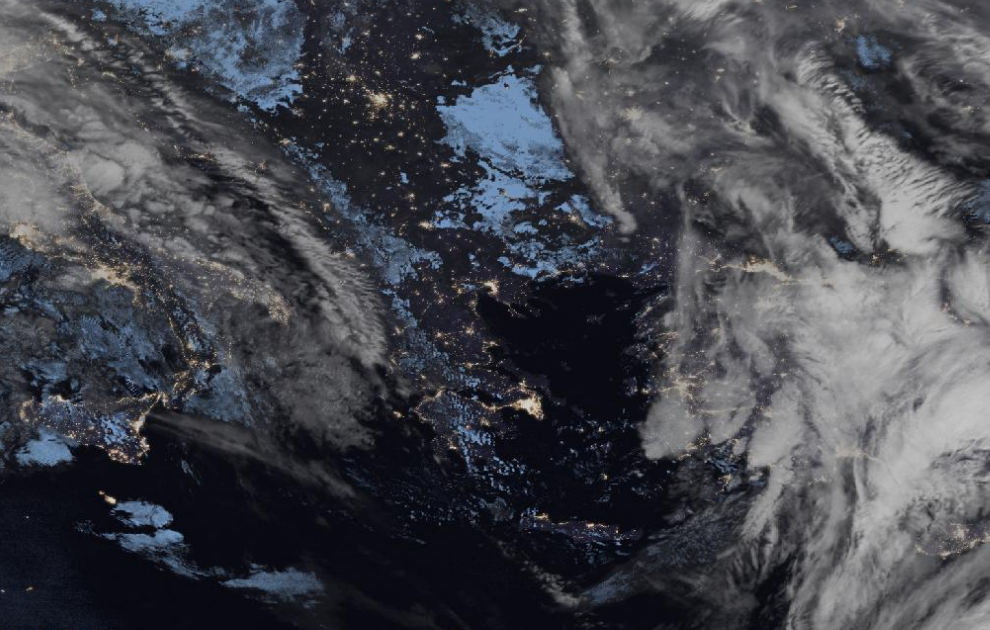 Τελευταία δορυφορική εικόνα νεφοκάλυψης