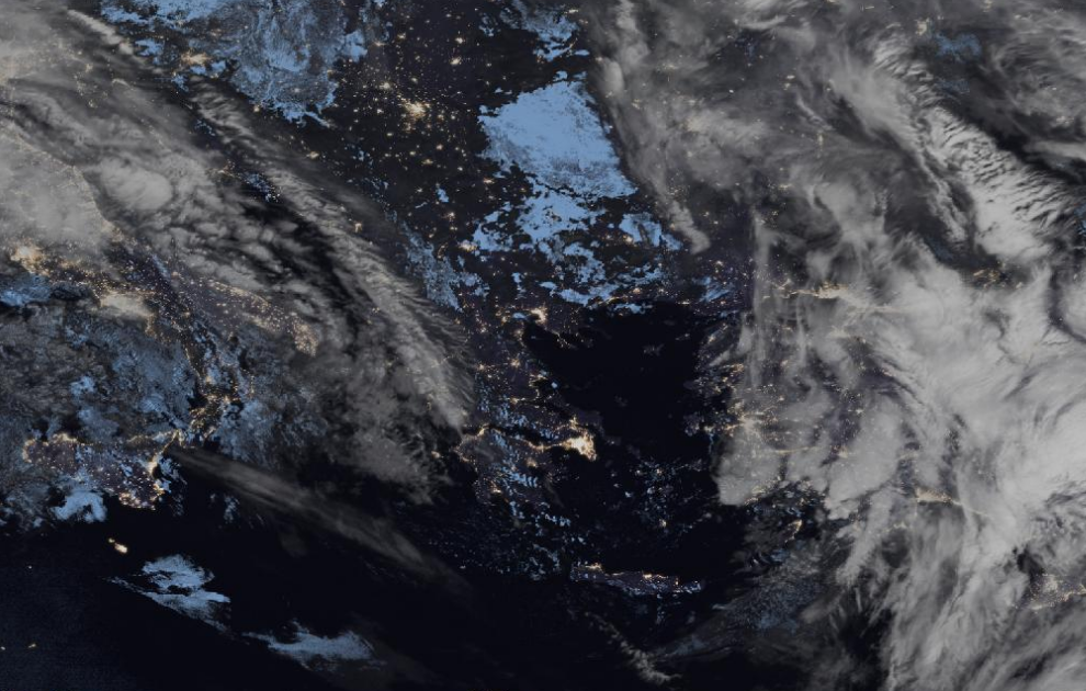 Τελευταία δορυφορική εικόνα νεφοκάλυψης