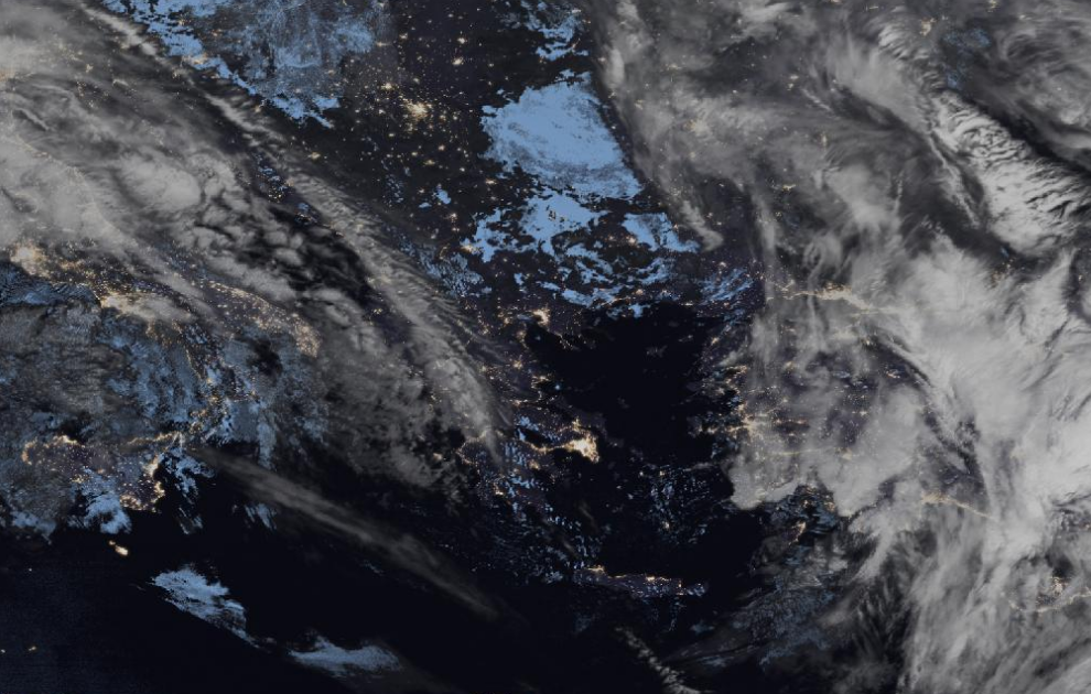 Τελευταία δορυφορική εικόνα νεφοκάλυψης