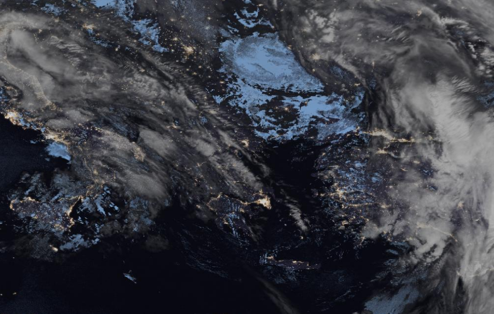 Τελευταία δορυφορική εικόνα νεφοκάλυψης