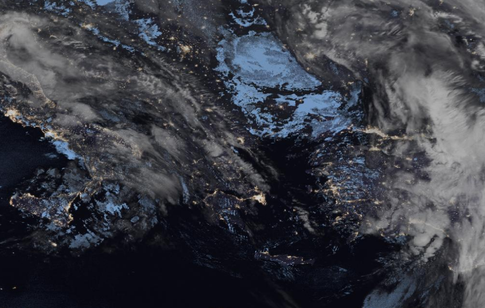 Τελευταία δορυφορική εικόνα νεφοκάλυψης