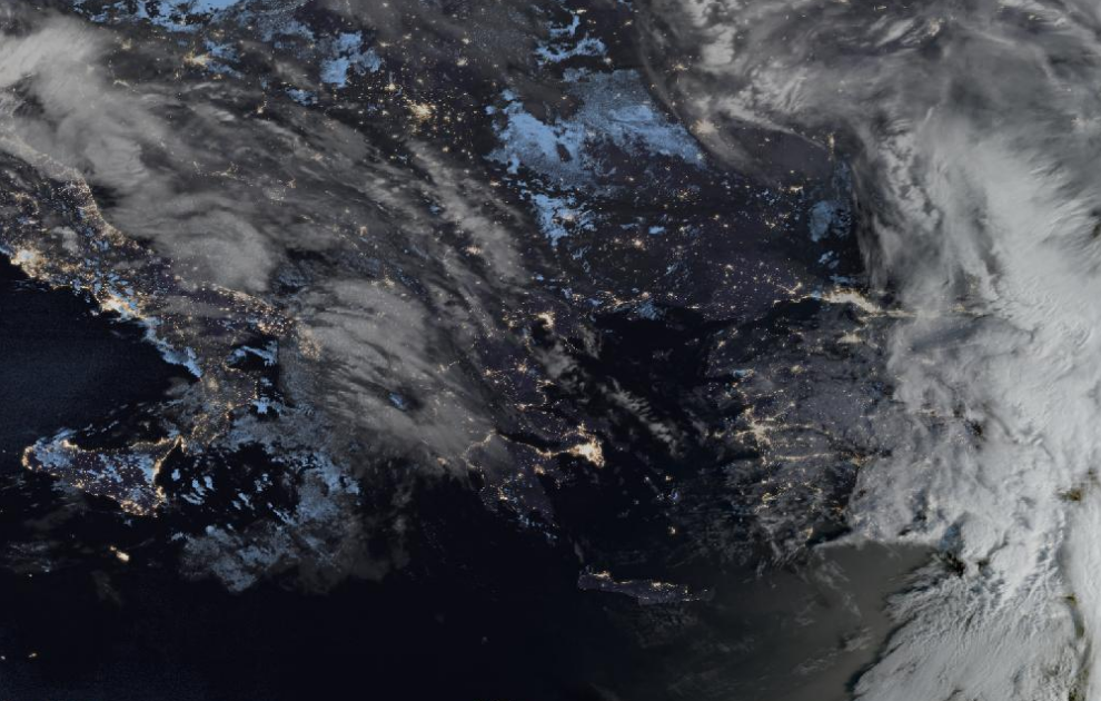 Τελευταία δορυφορική εικόνα νεφοκάλυψης