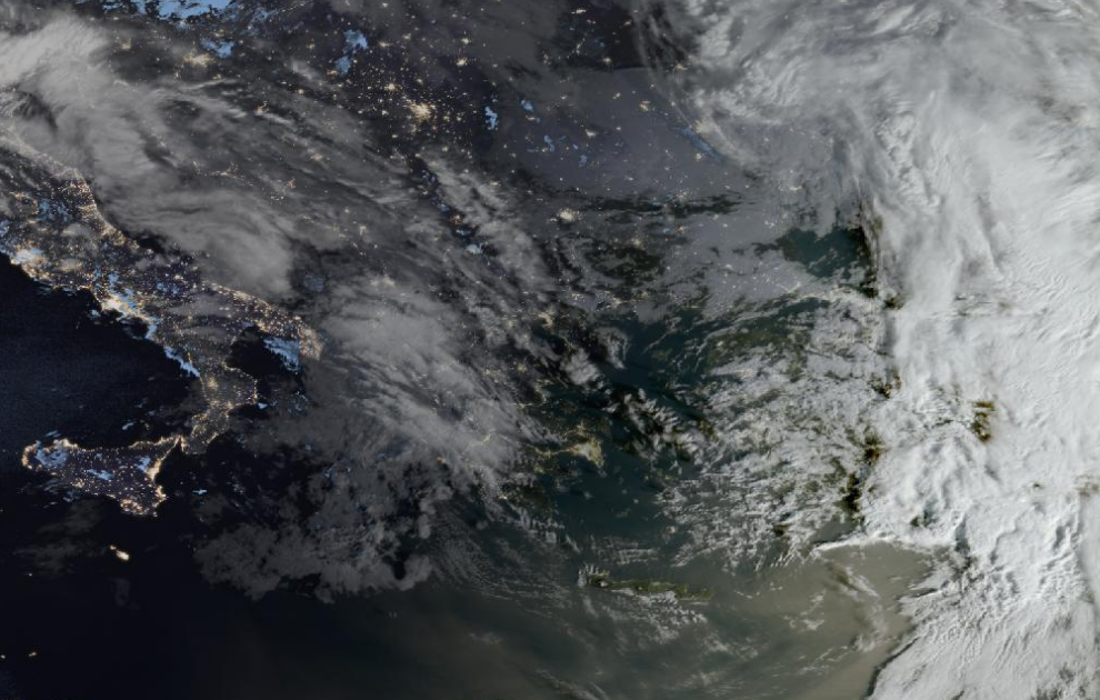 Τελευταία δορυφορική εικόνα νεφοκάλυψης