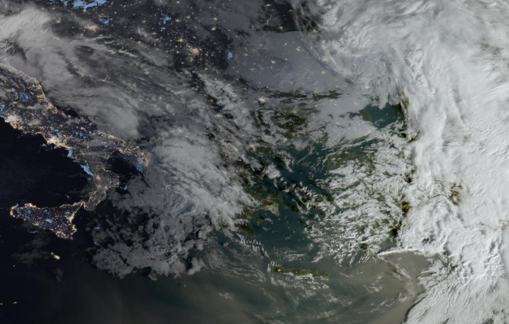 Τελευταία δορυφορική εικόνα νεφοκάλυψης