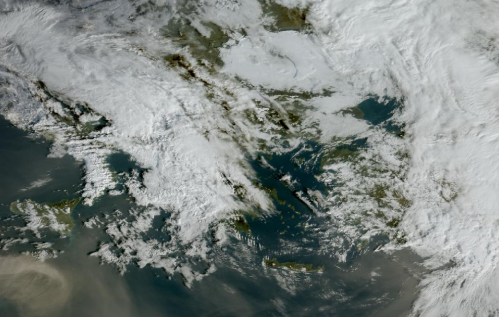 Τελευταία δορυφορική εικόνα νεφοκάλυψης