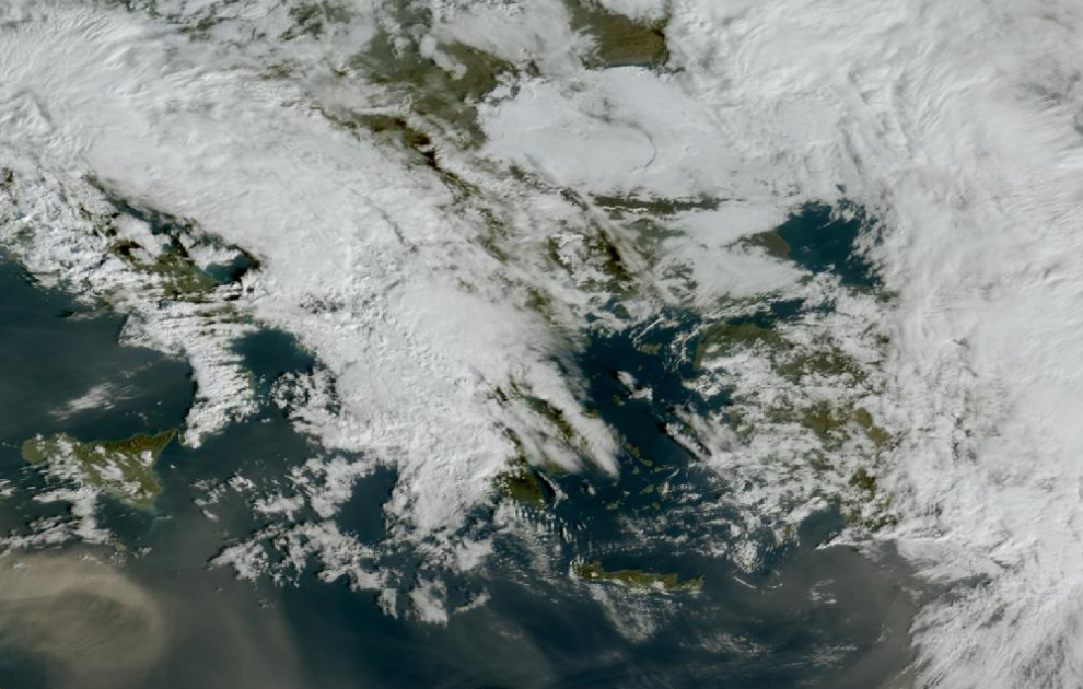 Τελευταία δορυφορική εικόνα νεφοκάλυψης