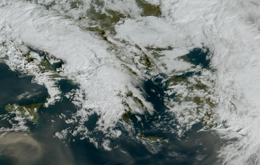 Τελευταία δορυφορική εικόνα νεφοκάλυψης