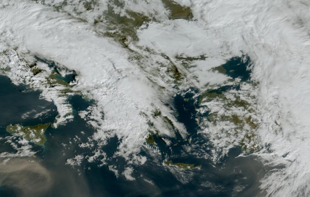 Τελευταία δορυφορική εικόνα νεφοκάλυψης