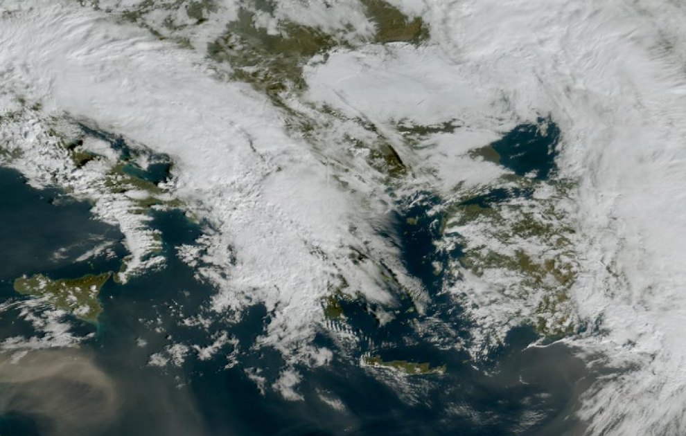 Τελευταία δορυφορική εικόνα νεφοκάλυψης