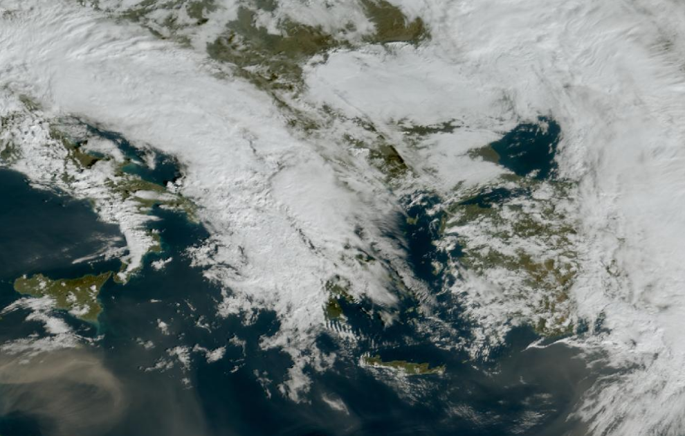 Τελευταία δορυφορική εικόνα νεφοκάλυψης