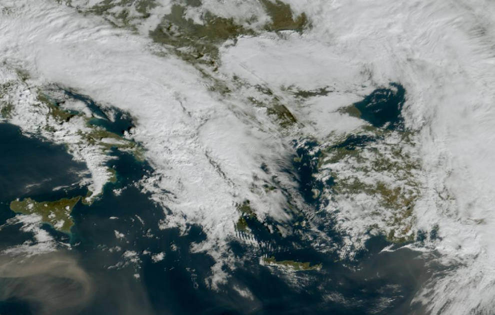 Τελευταία δορυφορική εικόνα νεφοκάλυψης