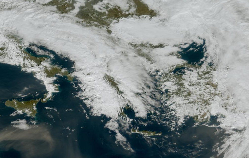 Τελευταία δορυφορική εικόνα νεφοκάλυψης