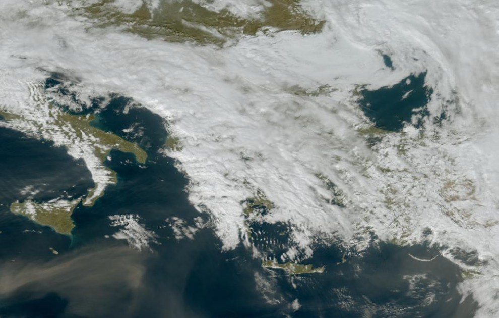 Τελευταία δορυφορική εικόνα νεφοκάλυψης