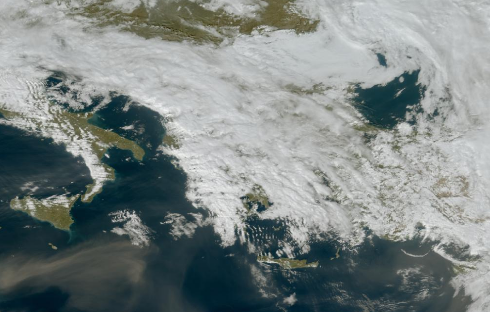 Τελευταία δορυφορική εικόνα νεφοκάλυψης