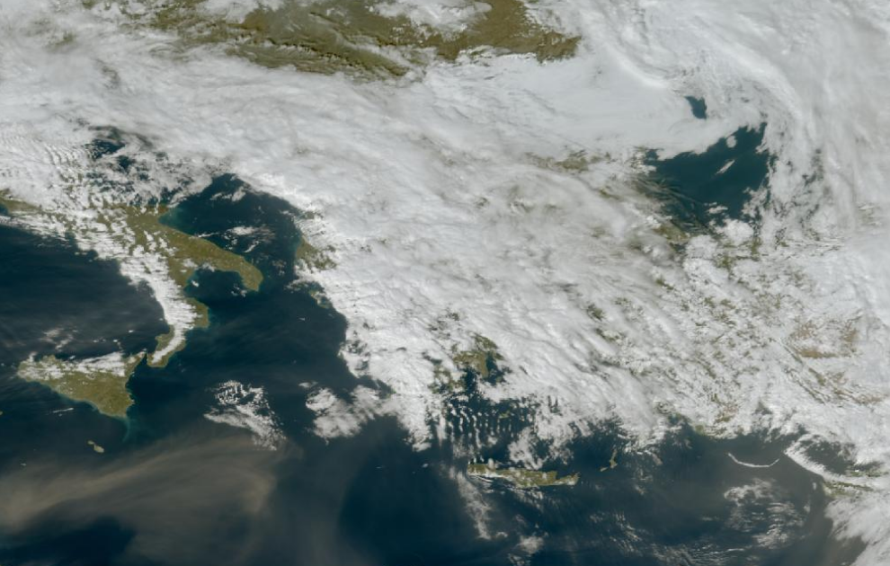 Τελευταία δορυφορική εικόνα νεφοκάλυψης