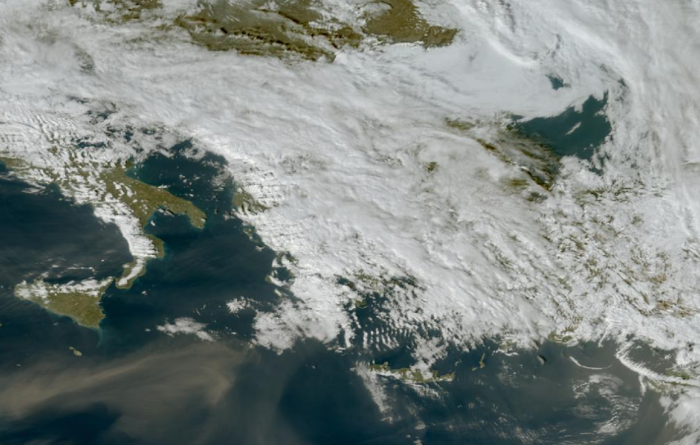 Τελευταία δορυφορική εικόνα νεφοκάλυψης