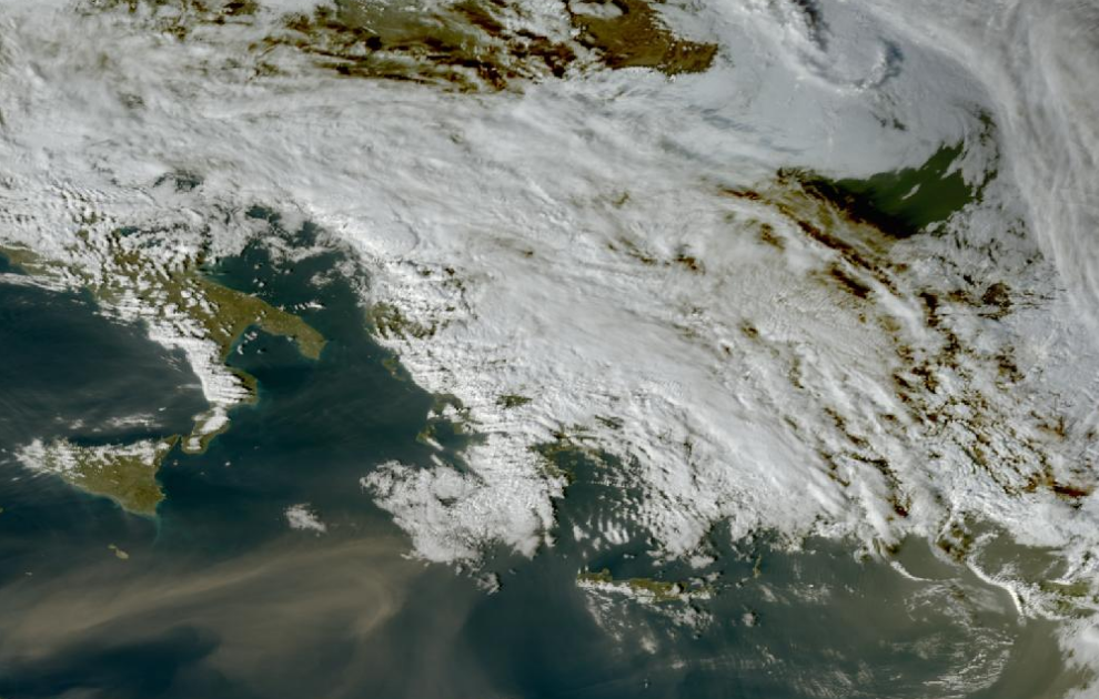 Τελευταία δορυφορική εικόνα νεφοκάλυψης