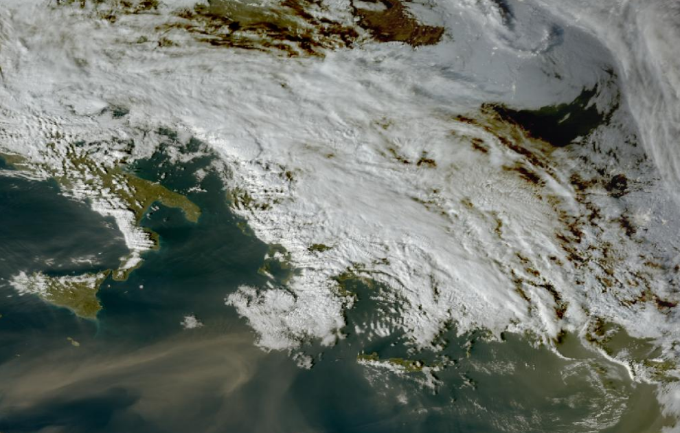 Τελευταία δορυφορική εικόνα νεφοκάλυψης