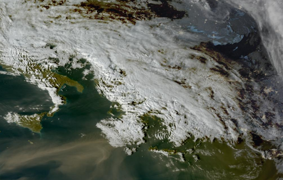 Τελευταία δορυφορική εικόνα νεφοκάλυψης