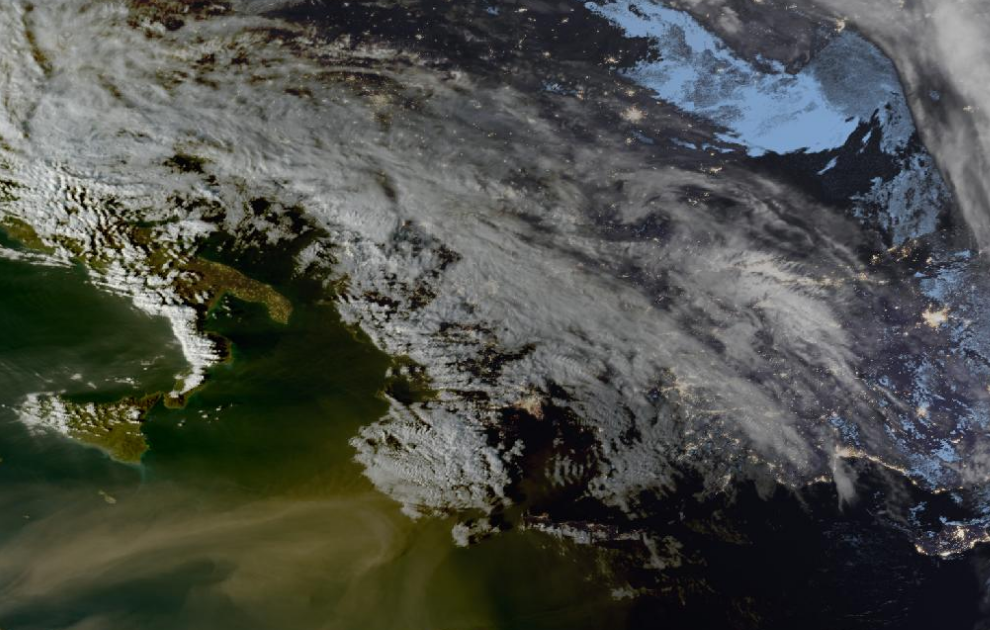 Τελευταία δορυφορική εικόνα νεφοκάλυψης