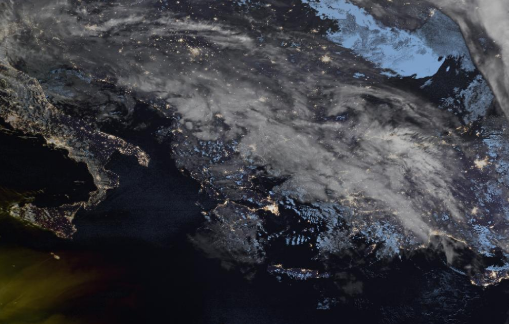 Τελευταία δορυφορική εικόνα νεφοκάλυψης