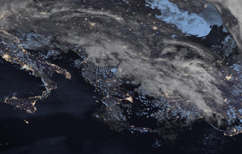 Τελευταία δορυφορική εικόνα νεφοκάλυψης