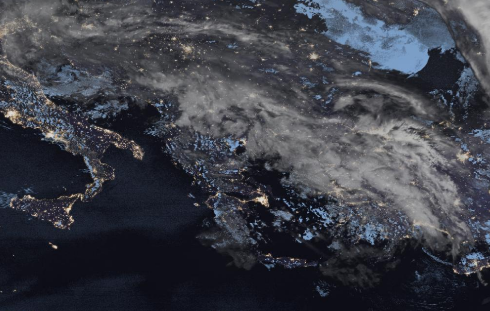 Τελευταία δορυφορική εικόνα νεφοκάλυψης