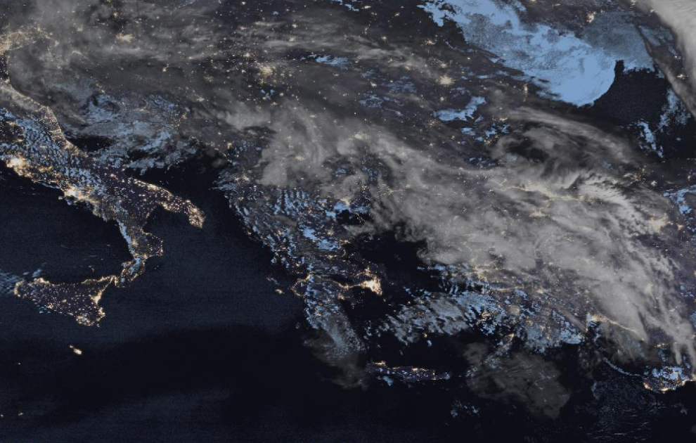 Τελευταία δορυφορική εικόνα νεφοκάλυψης