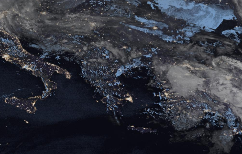 Τελευταία δορυφορική εικόνα νεφοκάλυψης