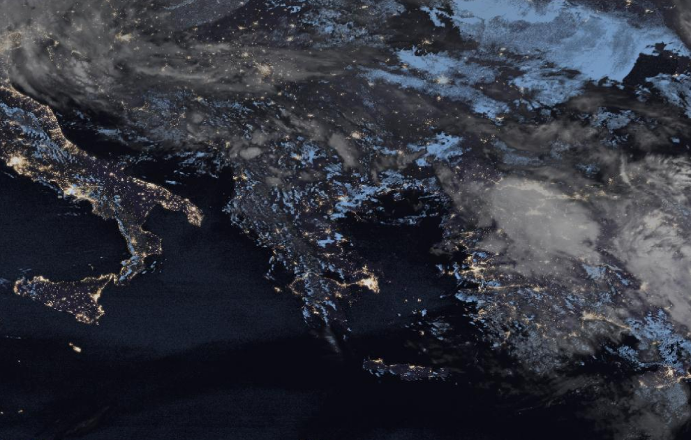 Τελευταία δορυφορική εικόνα νεφοκάλυψης