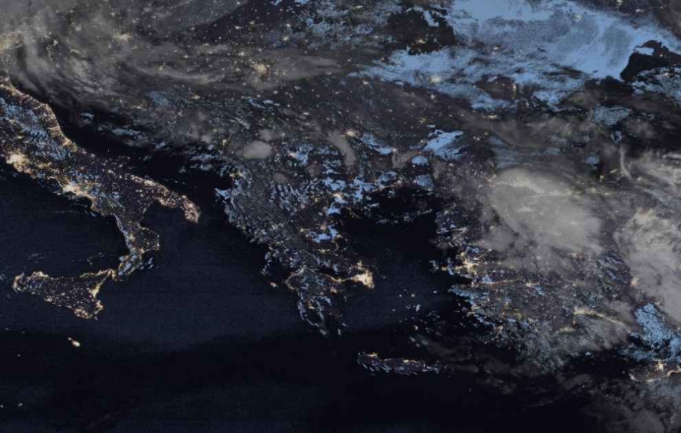 Τελευταία δορυφορική εικόνα νεφοκάλυψης