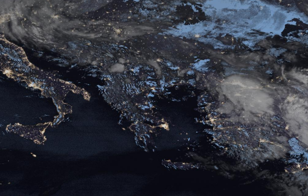 Τελευταία δορυφορική εικόνα νεφοκάλυψης