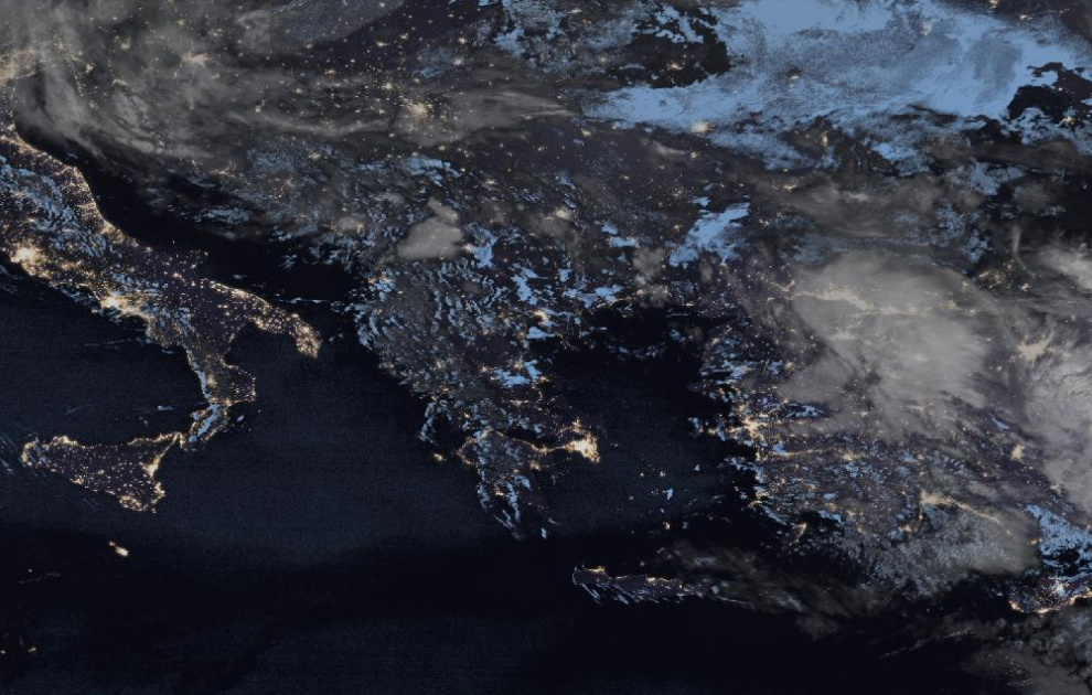 Τελευταία δορυφορική εικόνα νεφοκάλυψης