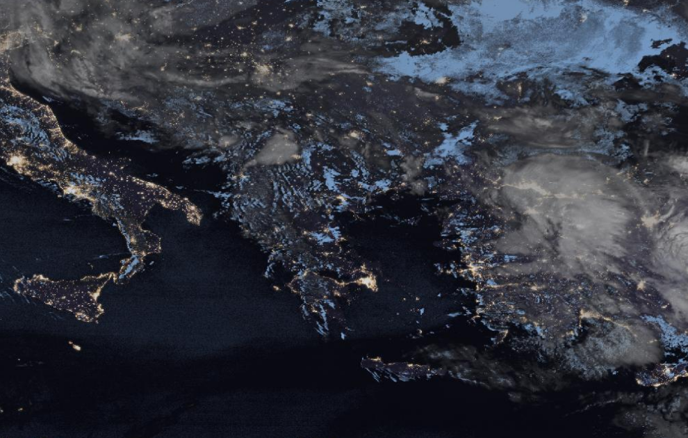 Τελευταία δορυφορική εικόνα νεφοκάλυψης