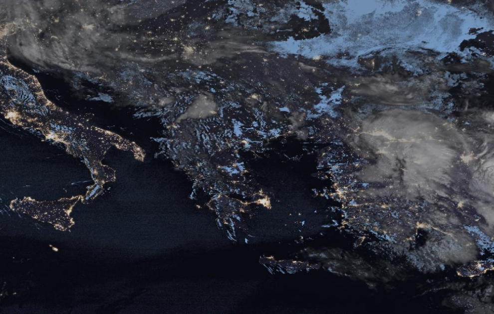 Τελευταία δορυφορική εικόνα νεφοκάλυψης