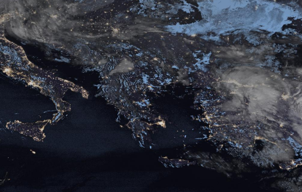 Τελευταία δορυφορική εικόνα νεφοκάλυψης