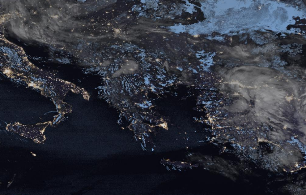 Τελευταία δορυφορική εικόνα νεφοκάλυψης