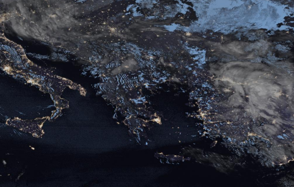 Τελευταία δορυφορική εικόνα νεφοκάλυψης