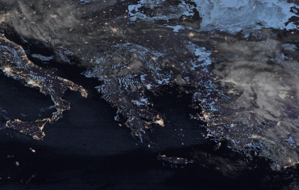 Τελευταία δορυφορική εικόνα νεφοκάλυψης