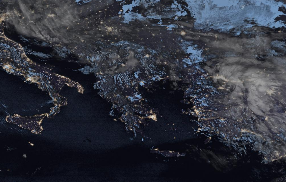 Τελευταία δορυφορική εικόνα νεφοκάλυψης