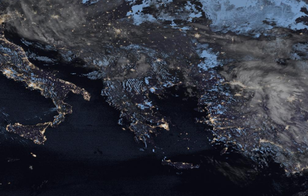 Τελευταία δορυφορική εικόνα νεφοκάλυψης