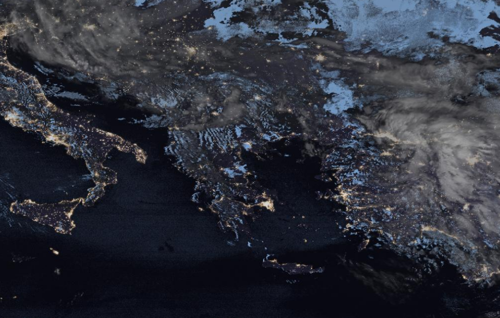 Τελευταία δορυφορική εικόνα νεφοκάλυψης