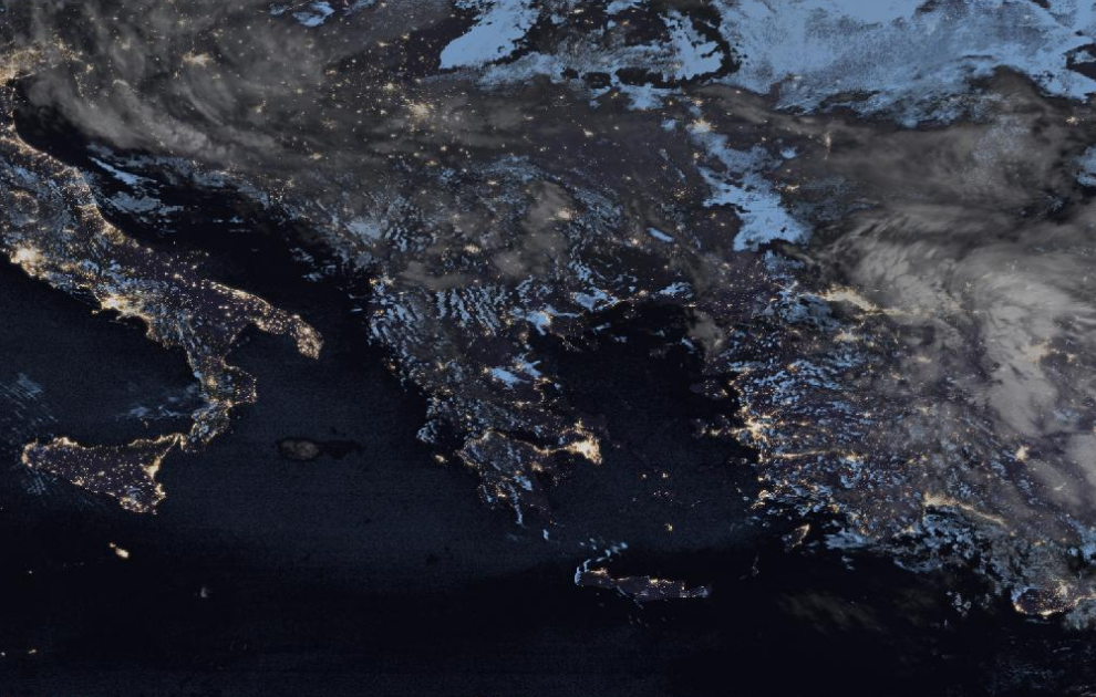 Τελευταία δορυφορική εικόνα νεφοκάλυψης