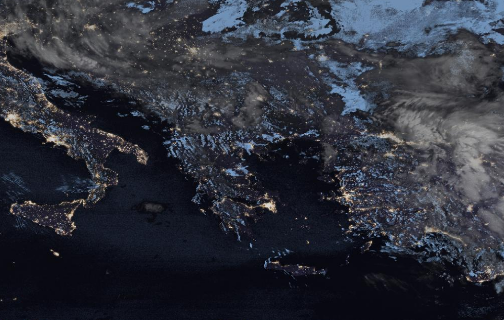 Τελευταία δορυφορική εικόνα νεφοκάλυψης