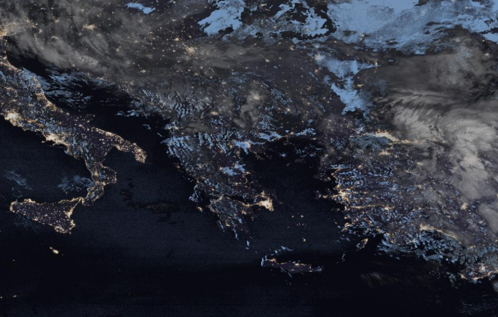 Τελευταία δορυφορική εικόνα νεφοκάλυψης