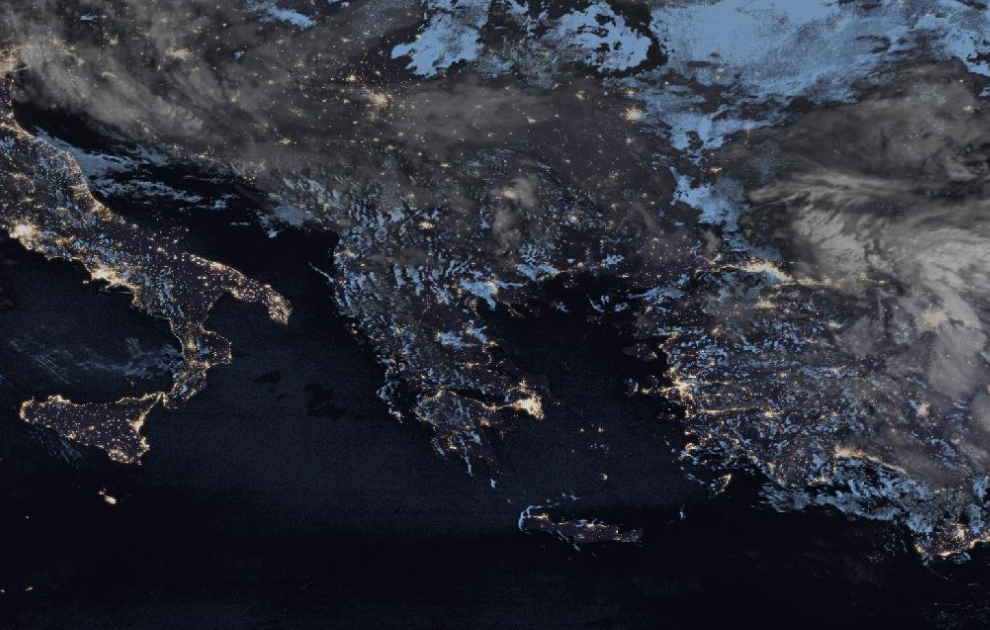 Τελευταία δορυφορική εικόνα νεφοκάλυψης