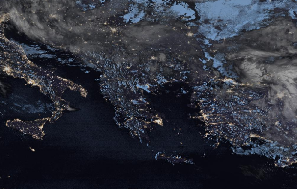 Τελευταία δορυφορική εικόνα νεφοκάλυψης