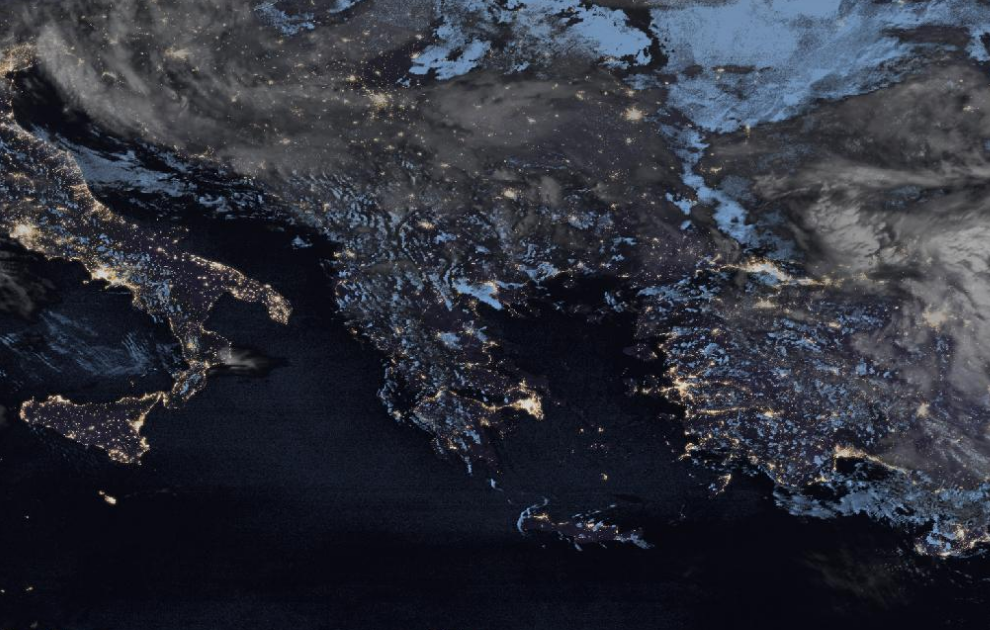 Τελευταία δορυφορική εικόνα νεφοκάλυψης