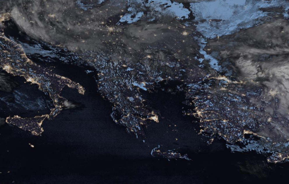 Τελευταία δορυφορική εικόνα νεφοκάλυψης